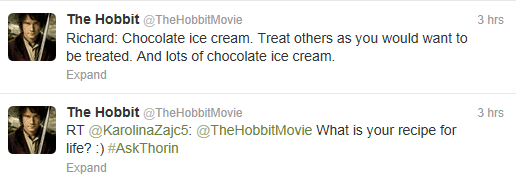Hobbit Twitter Talk Screen Shot